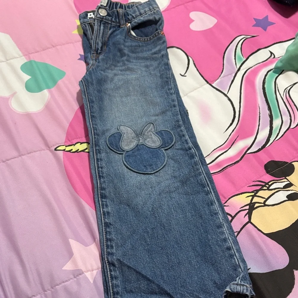 GAP Girls Blue Denim Jeans with Minnie Patch